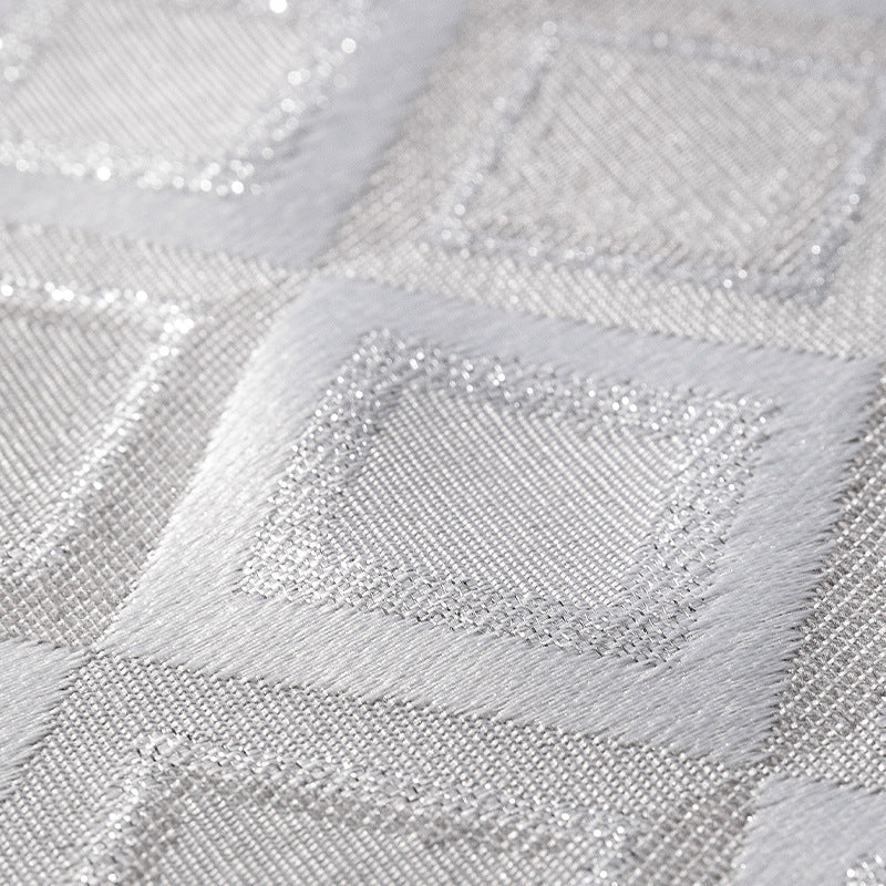 Rectangular jacquard tablecloth with diamond woven structure