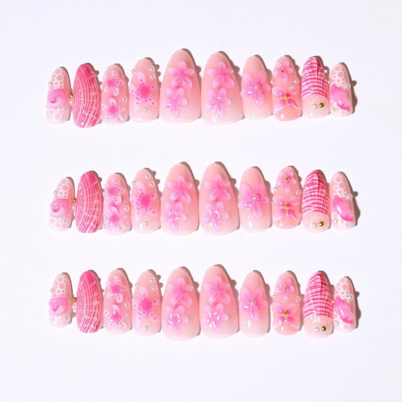 Artistic 3D Floral Nail Design Stornfield