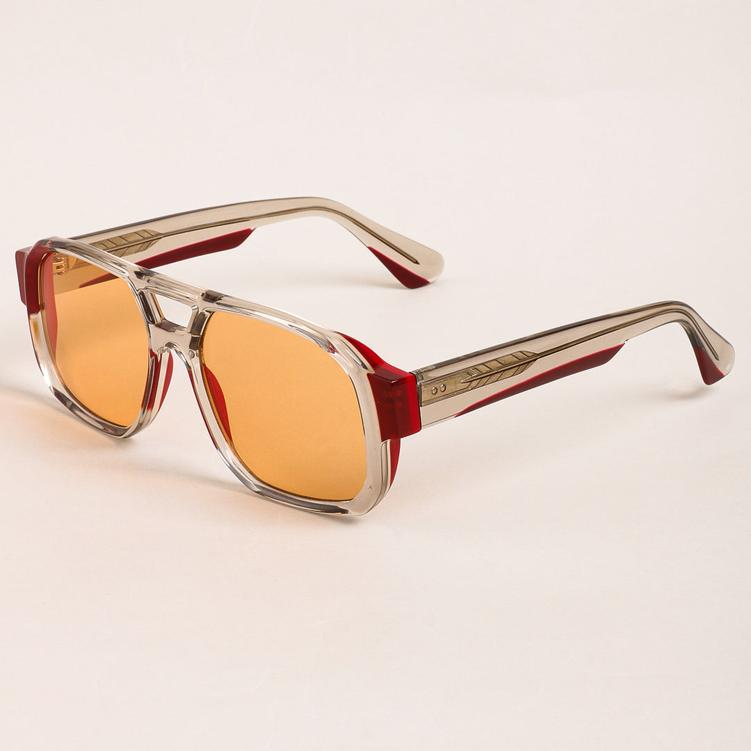 Women's sunglasses in modern oversized style with clear frame and sturdy lenses Stornfield