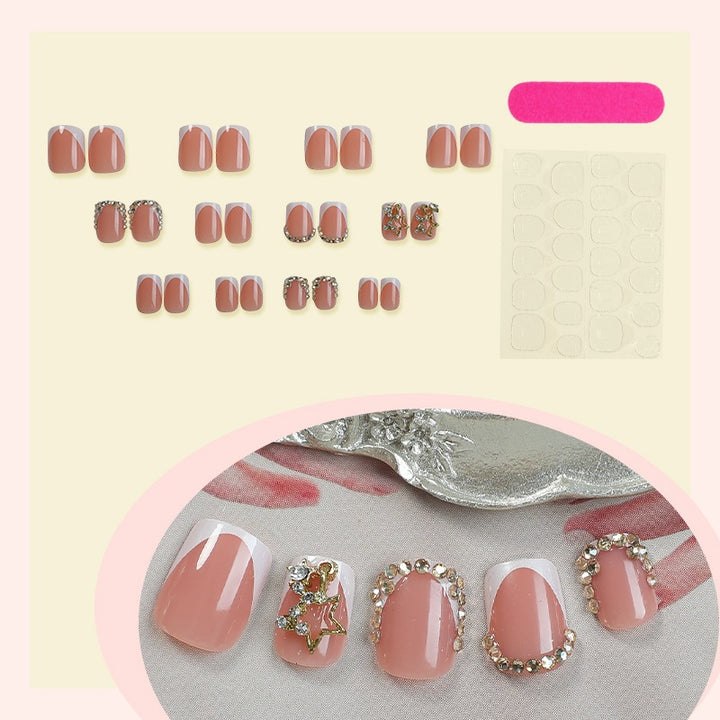 Nail art set with luxurious glitter and floral decorations Stornfield