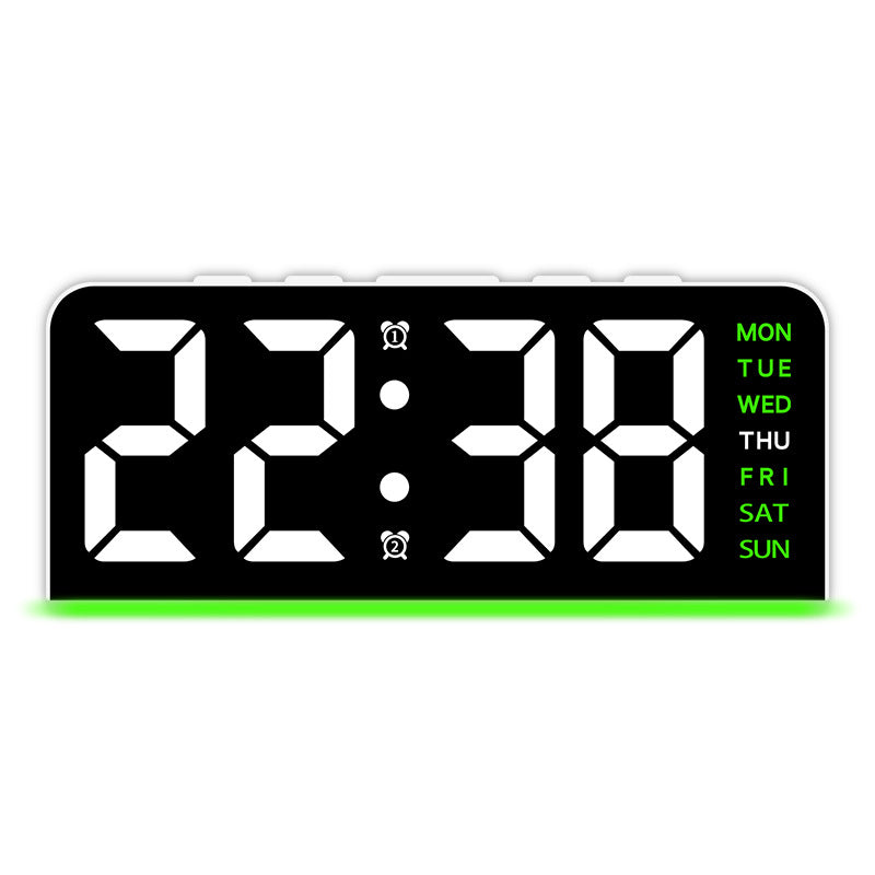 Digital alarm clock with large LED display and multifunctional display Stornfield