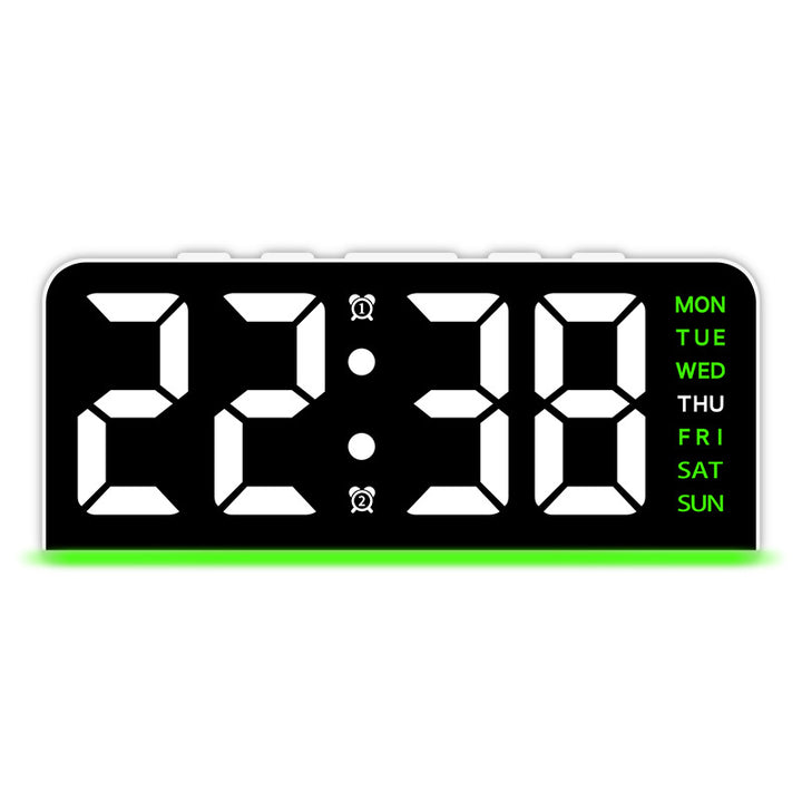 Digital alarm clock with large LED display and multifunctional display Stornfield
