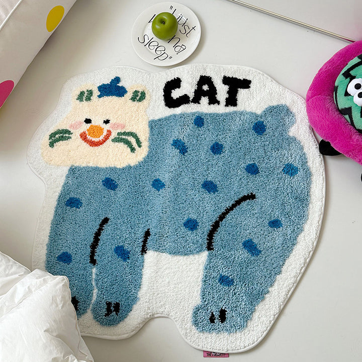 Elephant-Themed Plush Area Mat