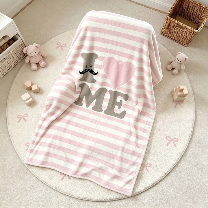 Plush Striped Throw Blanket