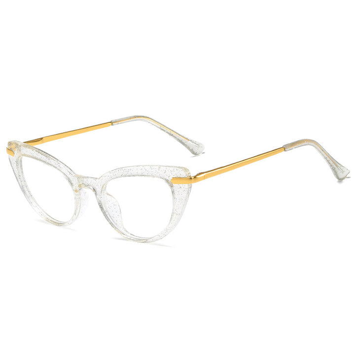 Women's Cat-Eye Sunglasses with Shiny Metal Frame Stornfield