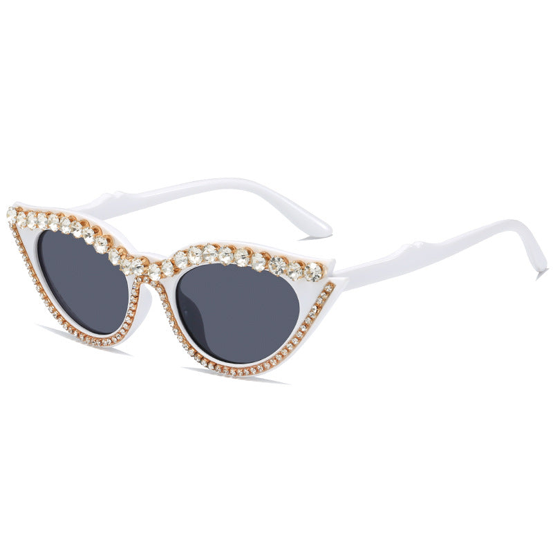Women's extravagant cat-eye sunglasses with glamorous crystal embellishments Stornfield