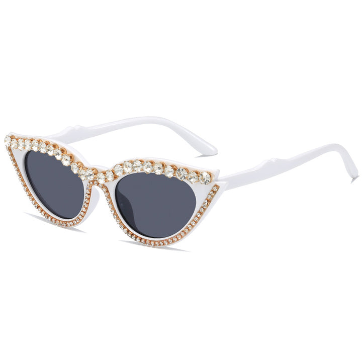 Women's extravagant cat-eye sunglasses with glamorous crystal embellishments Stornfield