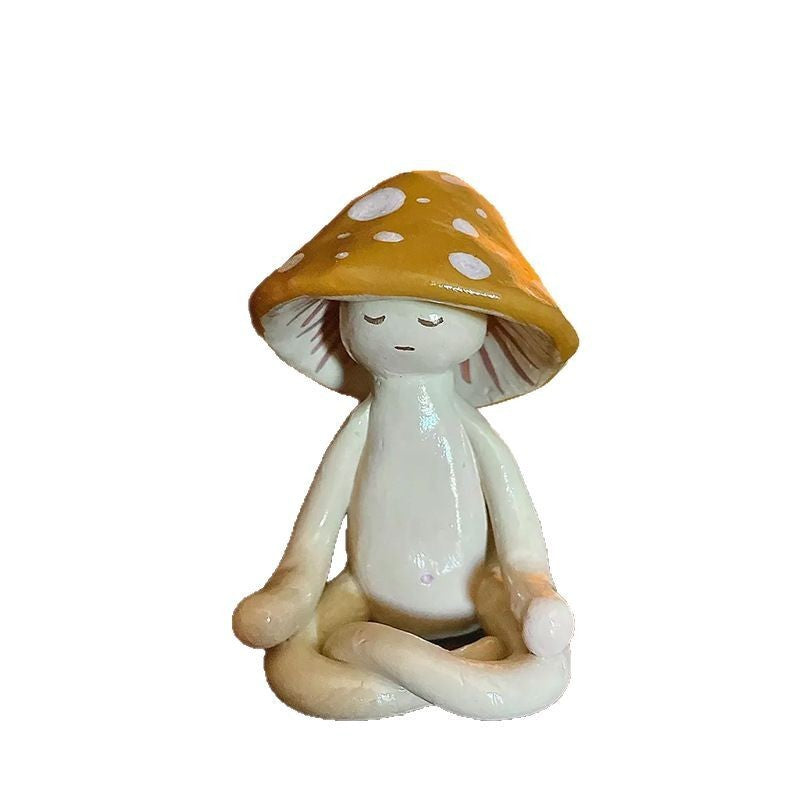 Decorative figure of a meditating mushroom Stornfield