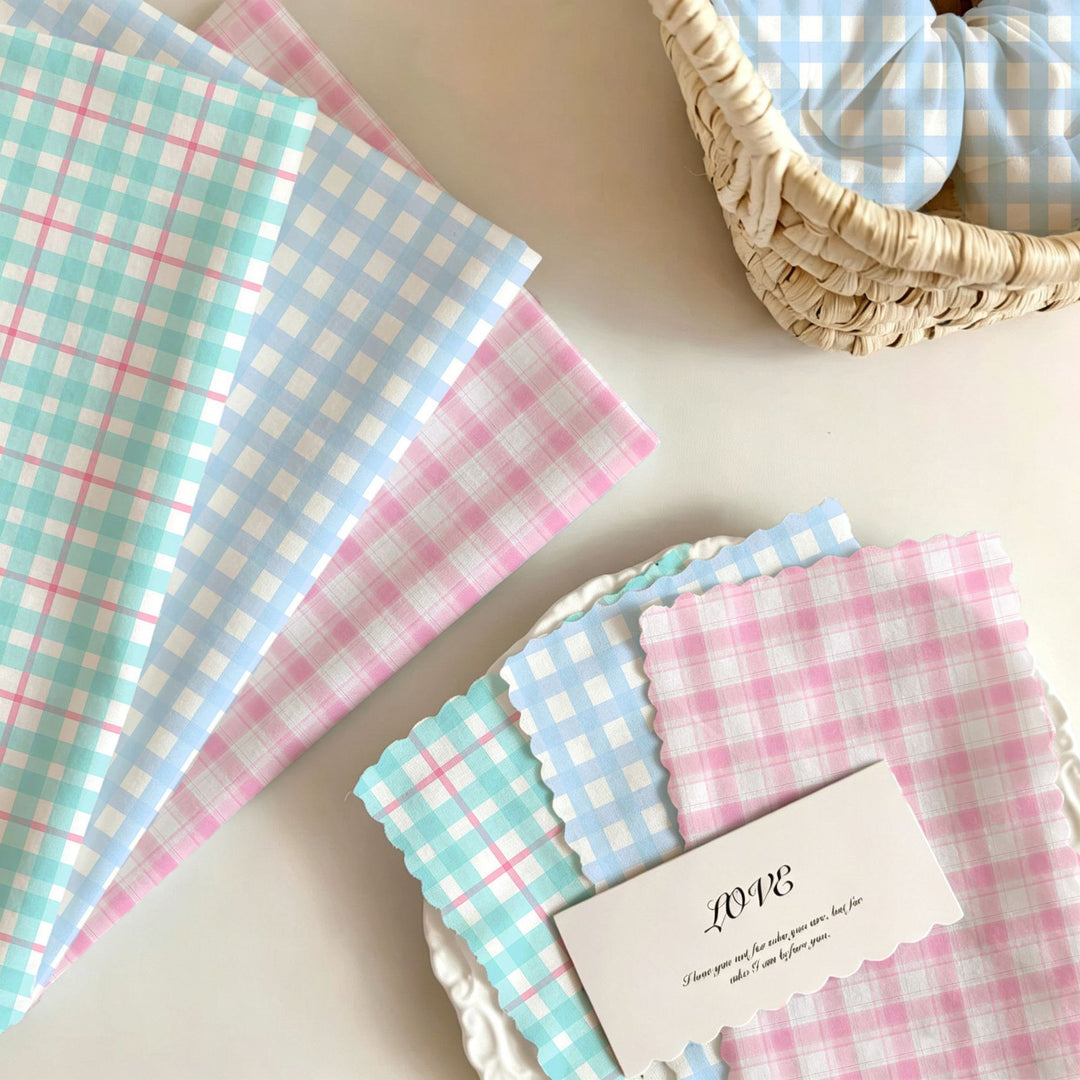 Cute Gingham Pattern Notebook Cover