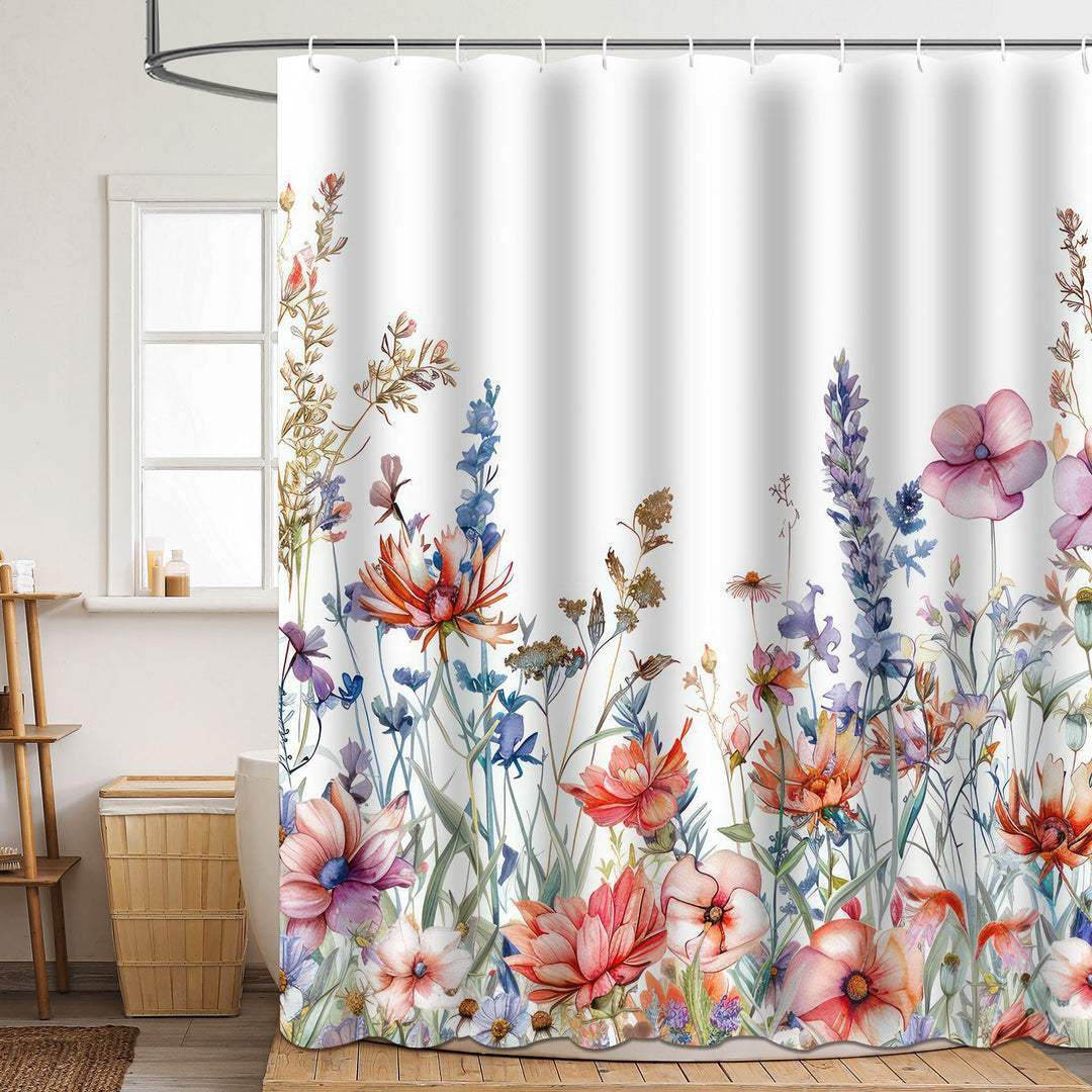 Floral Patterned Bathroom Shower Curtain Stornfield
