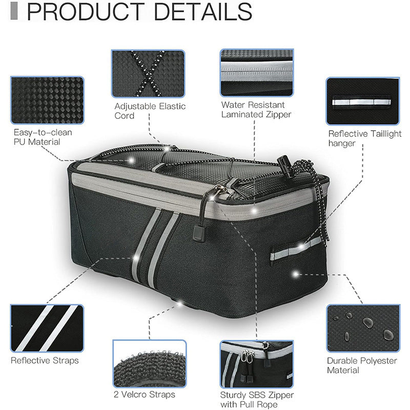 Bike bag with insulated function and elastic fastening system Stornfield