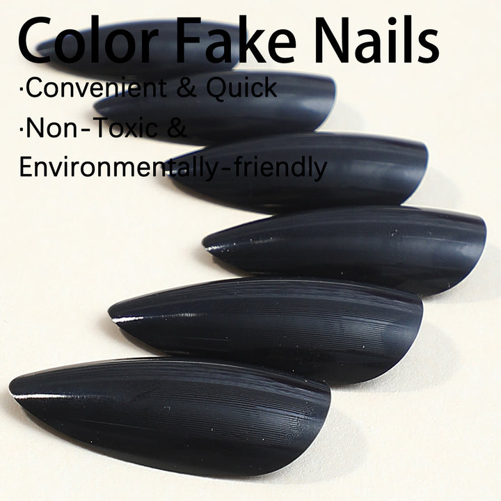 Artificial nail set with stylish, pointed design Stornfield