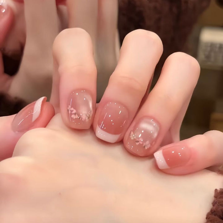 Elegant French Tip Press-On Nail Set Stornfield