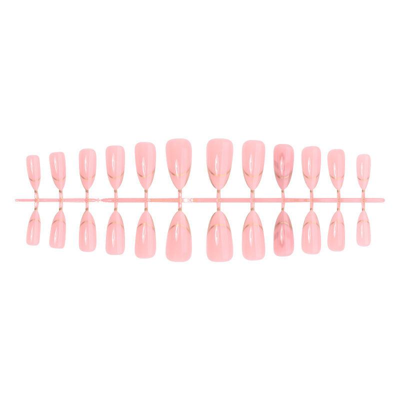 Artificial nail set with elegant gold accent Stornfield