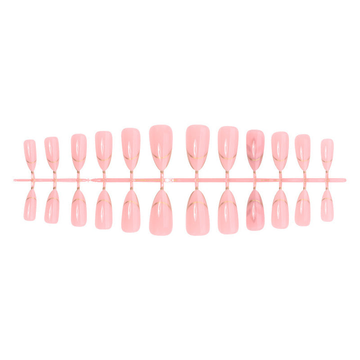 Artificial nail set with elegant gold accent Stornfield