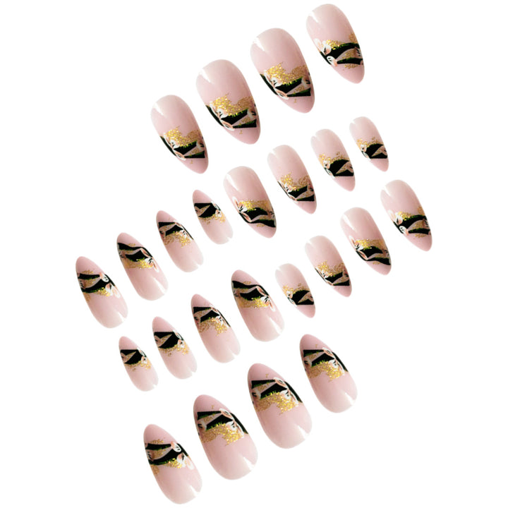 Elegant Floral Tip Press-On Nails Stornfield