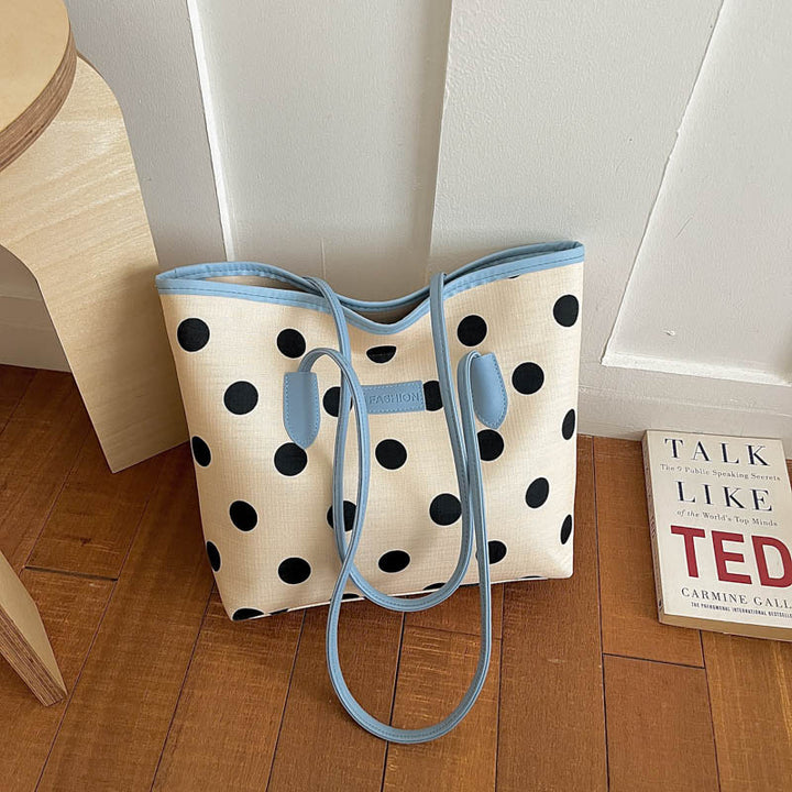 Polka Dot Patterned Tote Bag