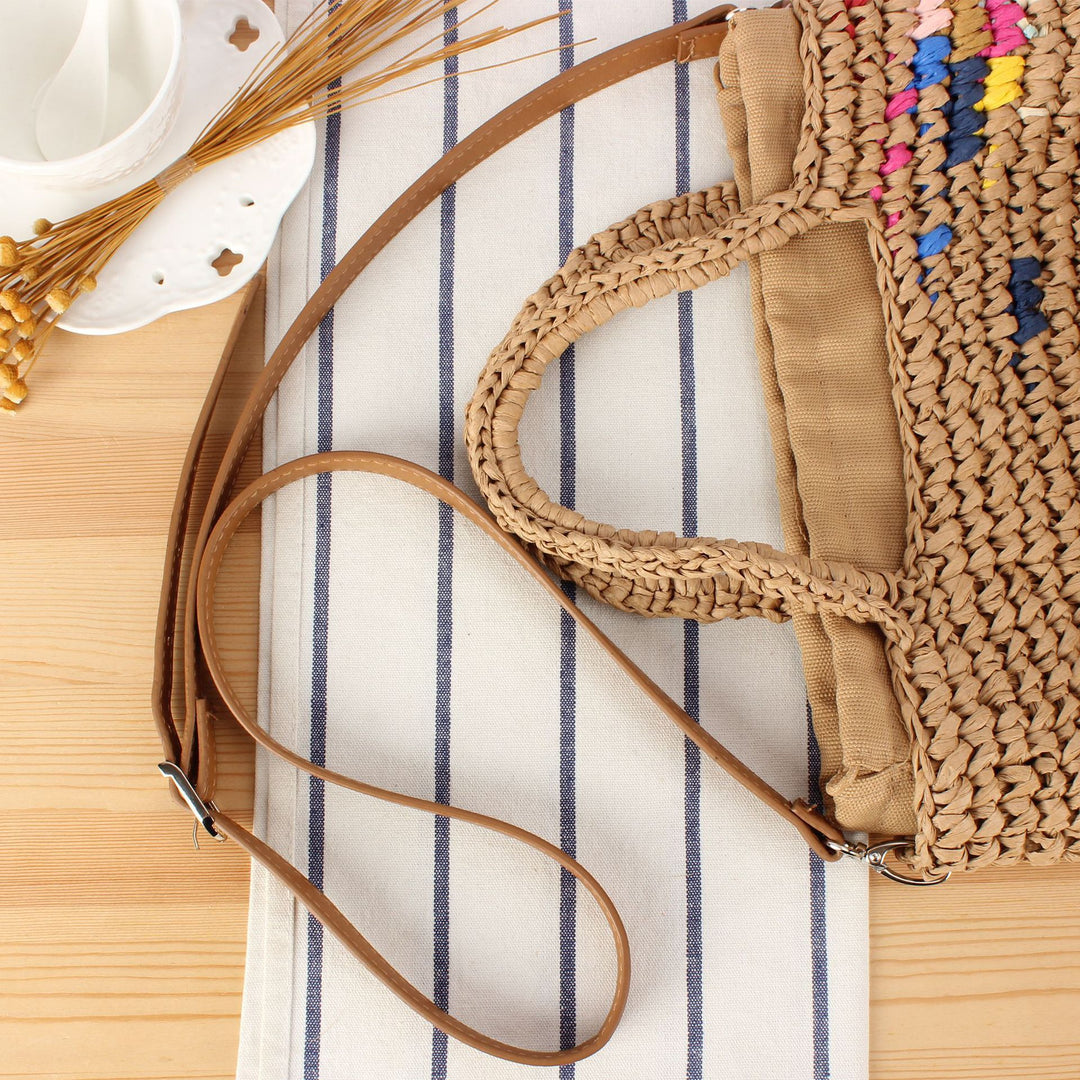 Handmade basket bag with colorful accents Stornfield
