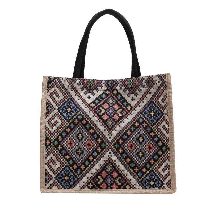 Artisan-Inspired Geometric Tote Bag