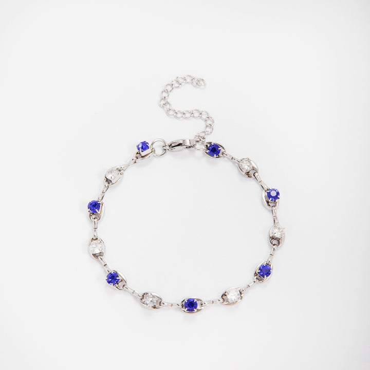 Elegant Gemstone Accent Link Bracelet Stornfield