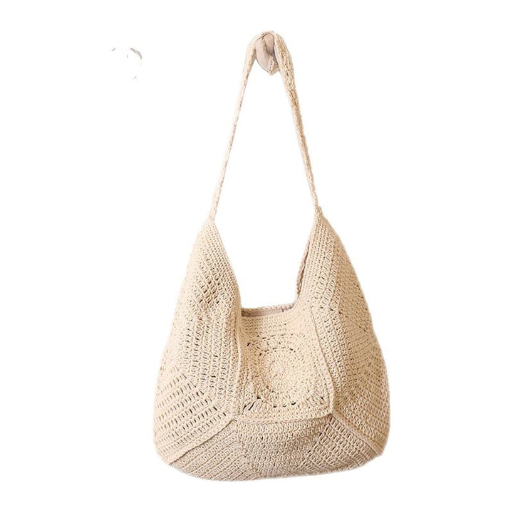 Hand-knotted Tote Bag in Modern Macramé Style Stornfield