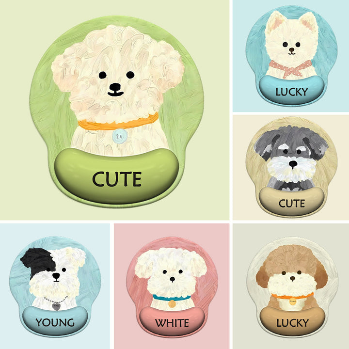 Decorative Dog-Themed Desk Mat