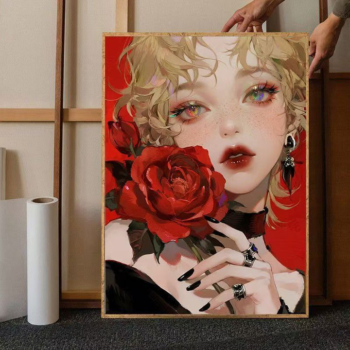 Contemporary Floral Portrait Canvas Art Stornfield