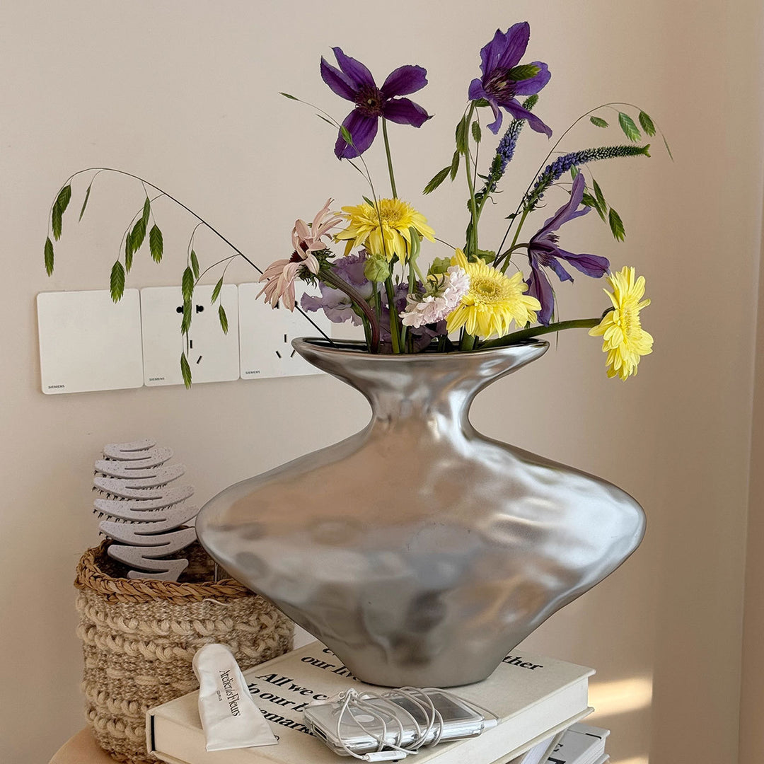 Artistic Curved Ceramic Vase