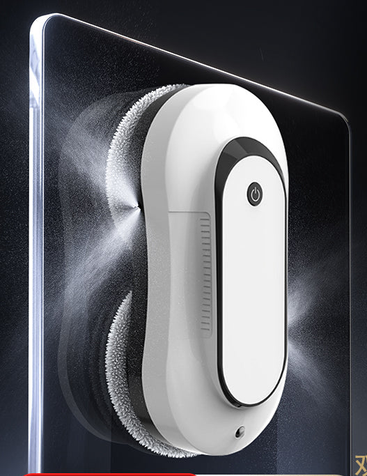 Ultrasonic Mist Automatic Window Cleaning Robot with Remote Control UPS Safety and Thin Profile Stornfield