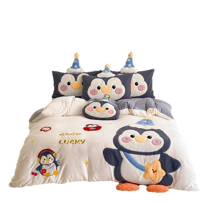 Plush Microfiber Cartoon Oversized Throw Blanket for Kids and Nursery