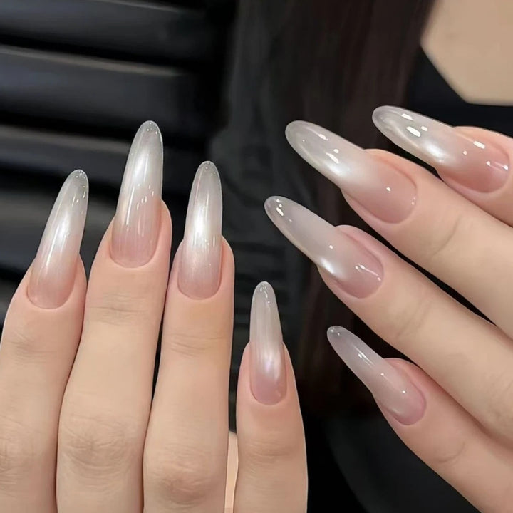 Elegant artificial nails with ombre effect Stornfield