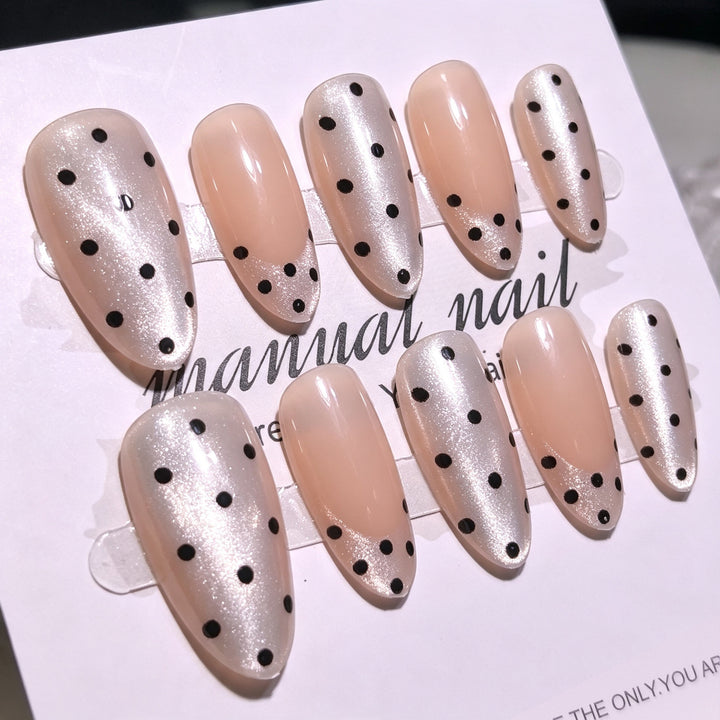 Artistic Polka Dot Press-On Nail Tips Stornfield