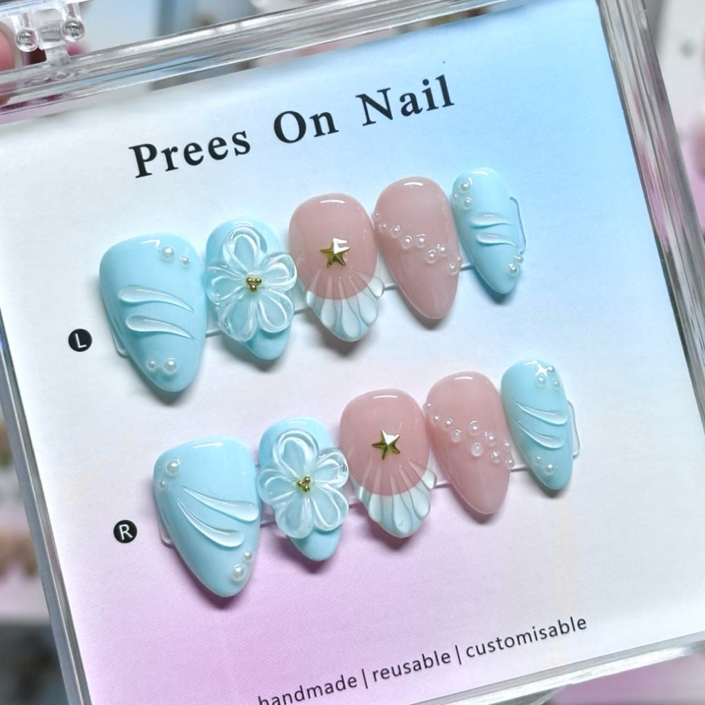 Elegant Decorative Press-On Nail Art Set 1790745360
