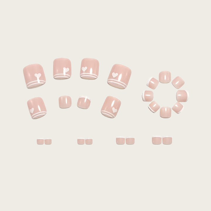Nail art set with hearts and elegant accents Stornfield