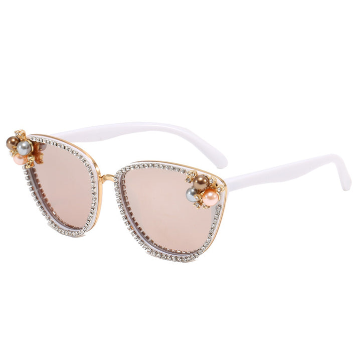 Ladies glamorous sunglasses with pearl and crystal decoration Stornfield