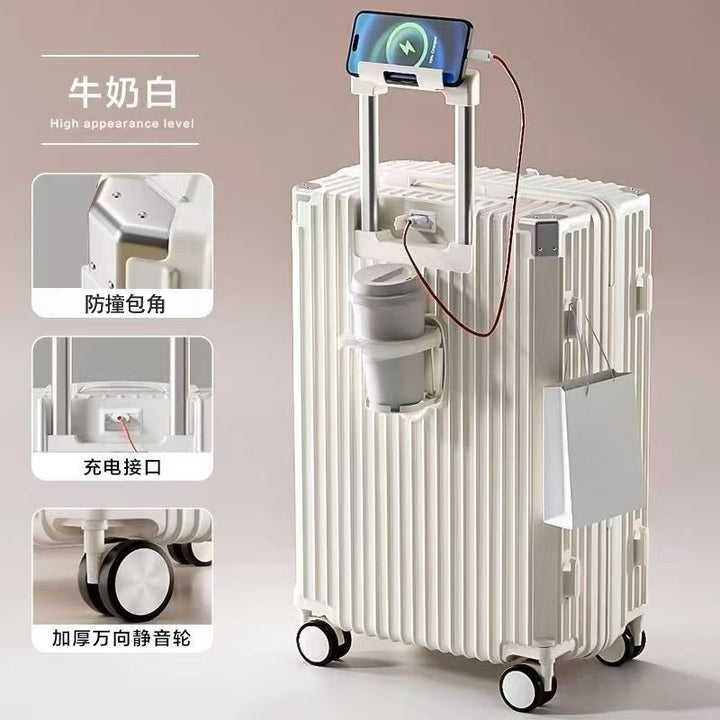 Hard-shell Trolley With Integrated USB Port And Innovative Storage Stornfield