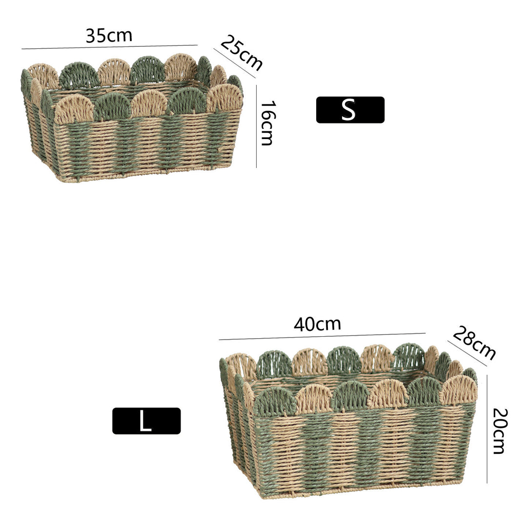 Decorative storage basket made of woven material Stornfield