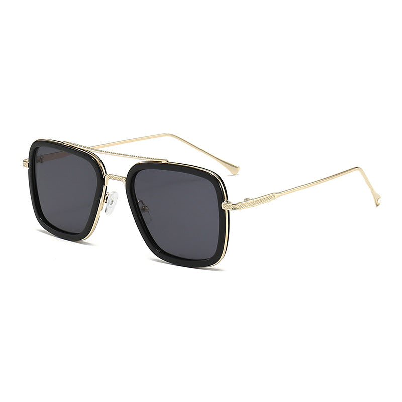 Women's fashionable square sunglasses with glamorous metal frame Stornfield