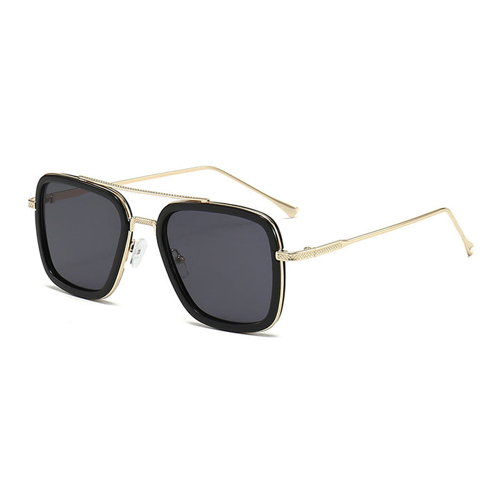 Women's fashionable square sunglasses with glamorous metal frame Stornfield