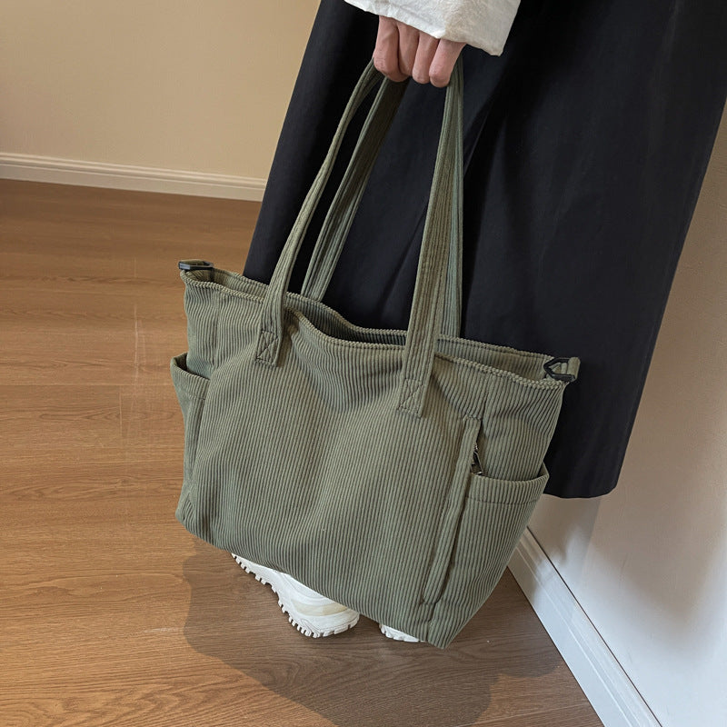 Textured Multi-Pocket Travel Tote Stornfield