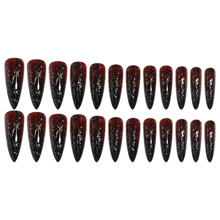 Artificial Nail Set with Elegant Floral Design Stornfield