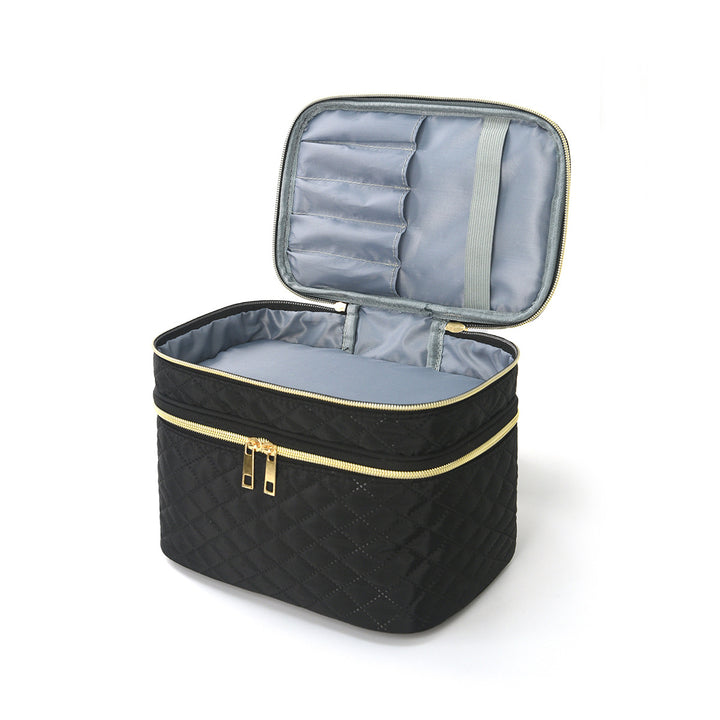 Cosmetic organizer bag with double compartment system Stornfield
