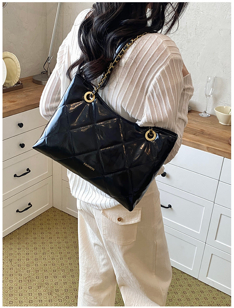 Quilted Faux Leather Tote Bag Stornfield