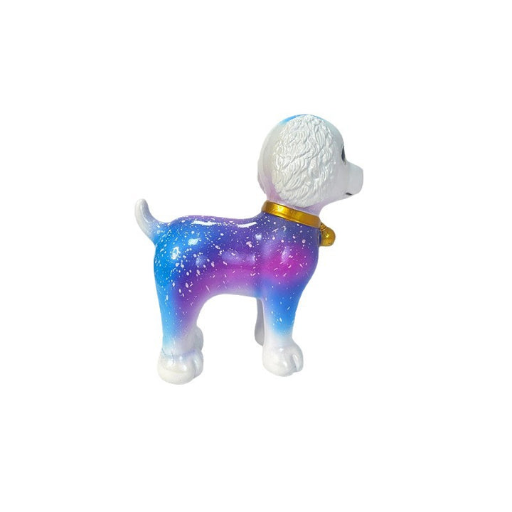 Artful dog sculpture with colorful design Stornfield