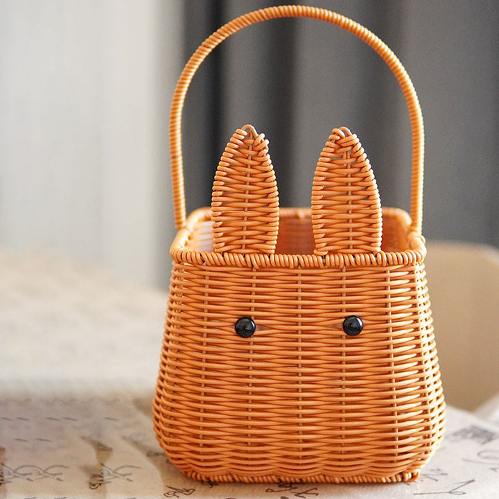 Cute Rabbit Ears Woven Storage Basket Stornfield