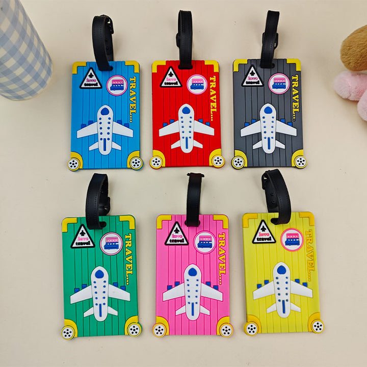 Unisex Luggage Tag in Fun Airplane Design Bowlift