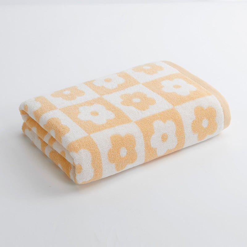 Women's Luxurious Terry Bath Towel with Floral Pattern Stornfield