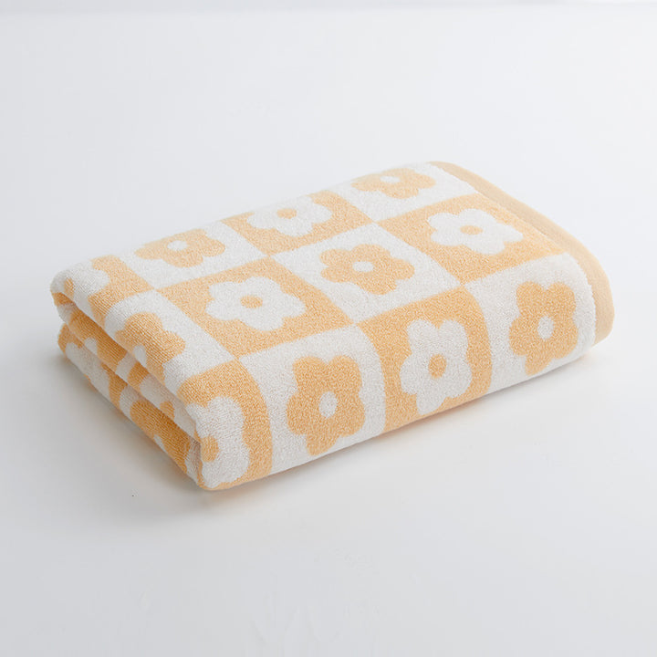 Women's Luxurious Terry Bath Towel with Floral Pattern Stornfield