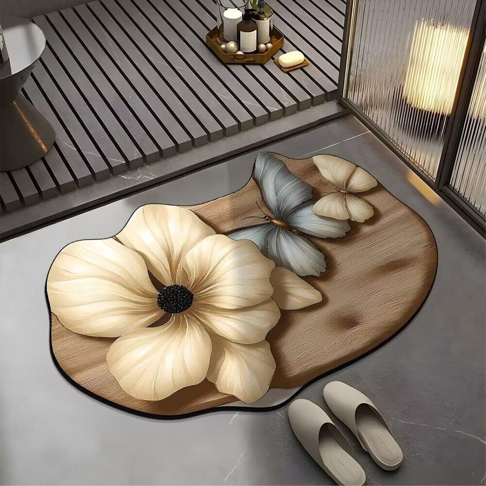 Luxurious Floral Pattern Bath Mat