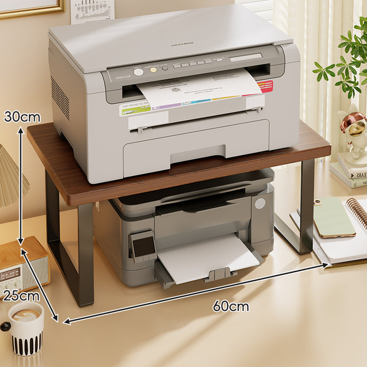 Compact TwoTier Wooden Desktop Printer and Monitor Riser